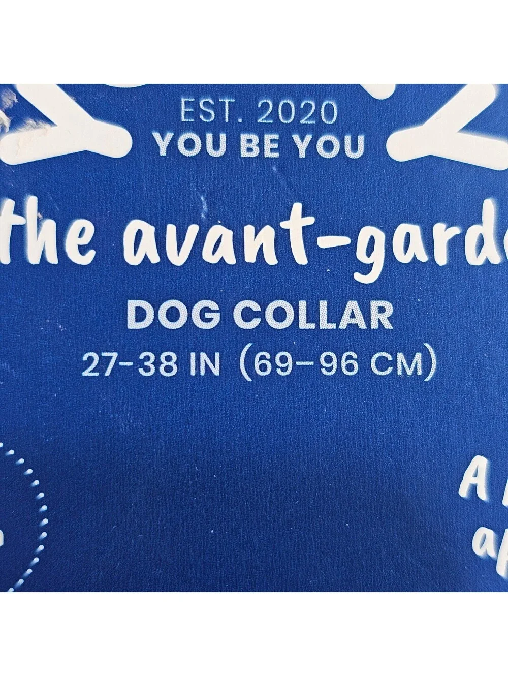 Youly The Avant-Garde Dog Collar XXL XXXL Cream Navy Zig Zag Woven Adjustable